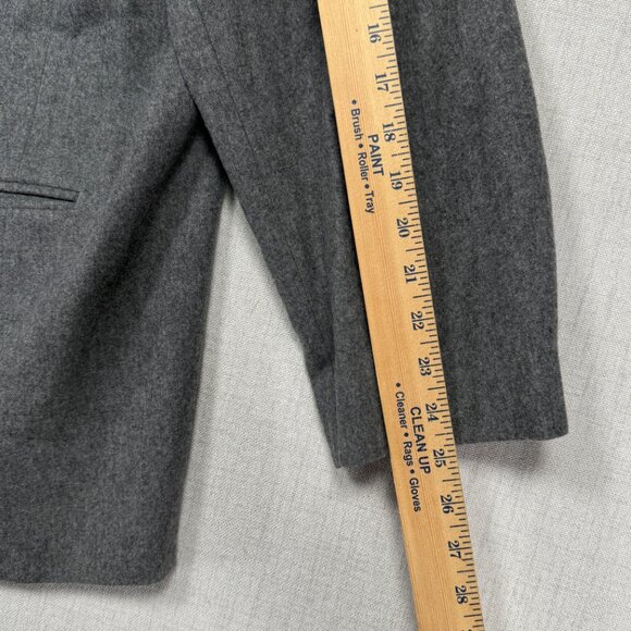 Vintage Pendleton Gray Wool Blazer Single Button Lined USA Made Size 24W - Picture 10 of 12